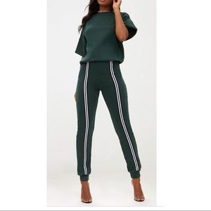 🍀Green Stripe Jumpsuit🍀